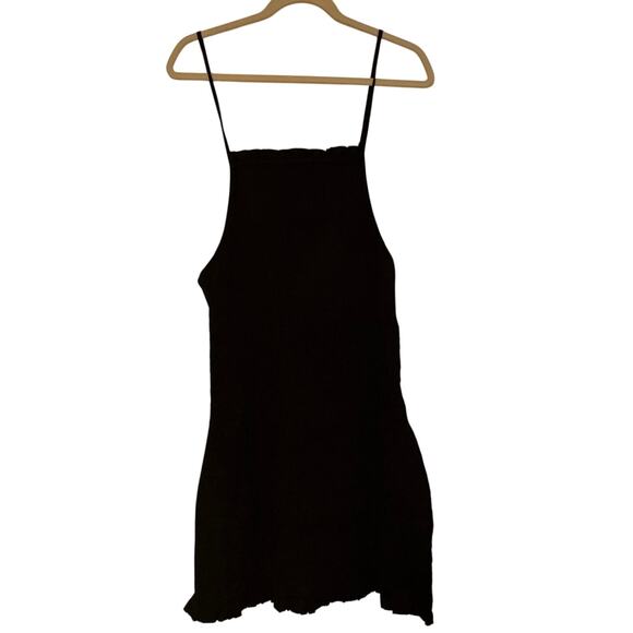 NWT Free People Iyla Smocked Mini Dress In Black Size XL - Picture 3 of 9